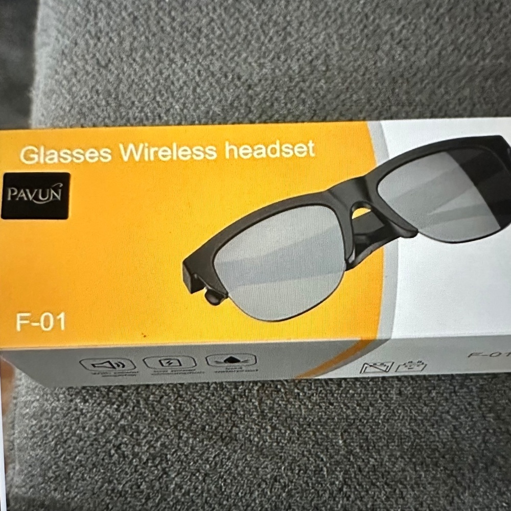 F01 Black Wireless Glasses Headset New In Box